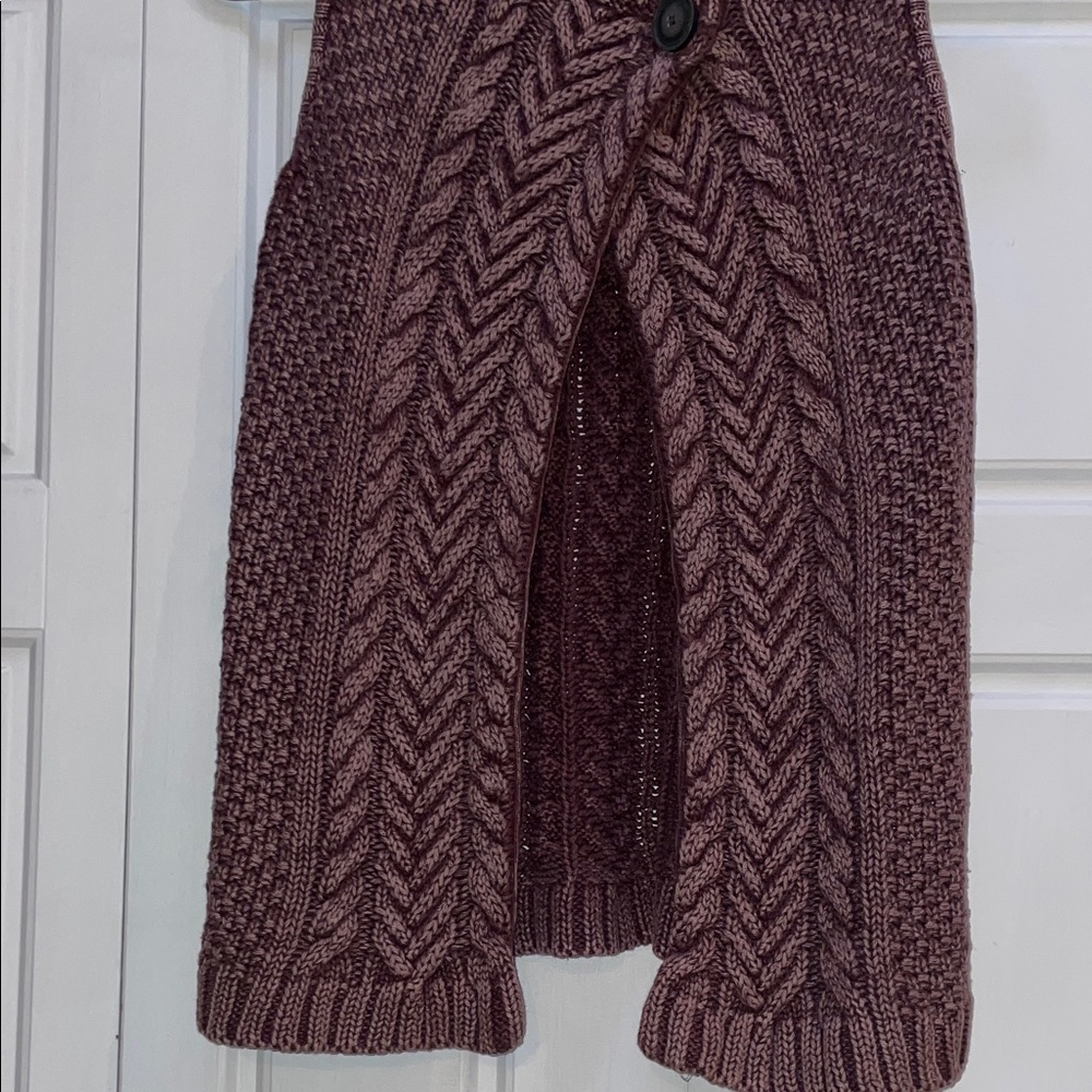 Vintage America Mauve Knit Cardigan Vest - Picture 4 of 7